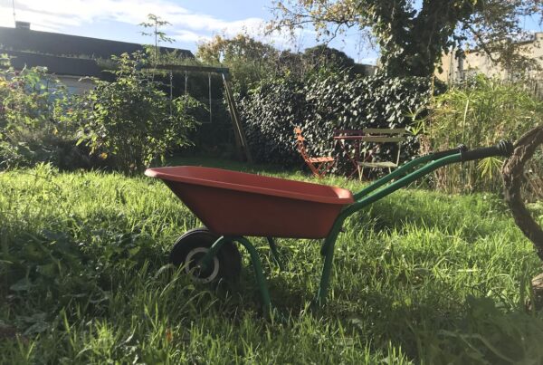 La brouette rouge d'enfant